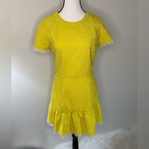 Sea New York Women’s Mini Tweed Dress. Size Small. Yellow EUC